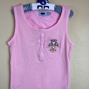 Fila Tank Top Pink 100% cotton Sz M